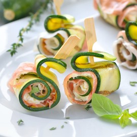 300 PCS Bamboo Skewers for Appetizers, 4.7 Inch Toothpicks, Cocktail Picks for Drinks, Fruit Kababs, Sausage, Barbecue Snacks, Natural Wooden Paddle Skewer Mini Food Sticks, Charcuterie Accessories