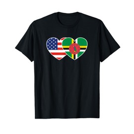 DOMINICA USA Flag Tee for Commonwealth Dominican Americans T-Shirt