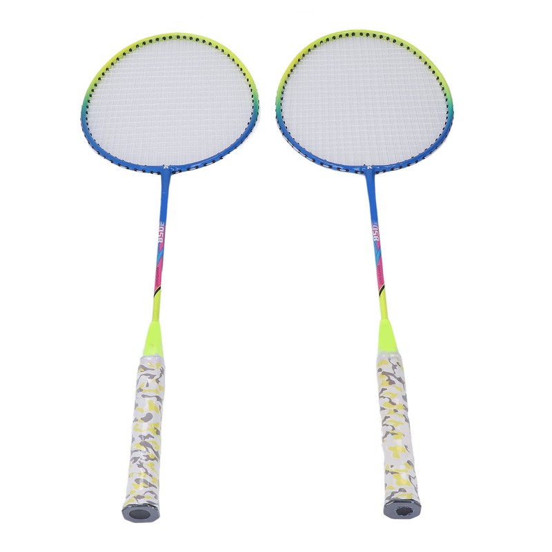 2Pcs Badminton Racket Yellow Light Frame Large Sweet Spot Anti