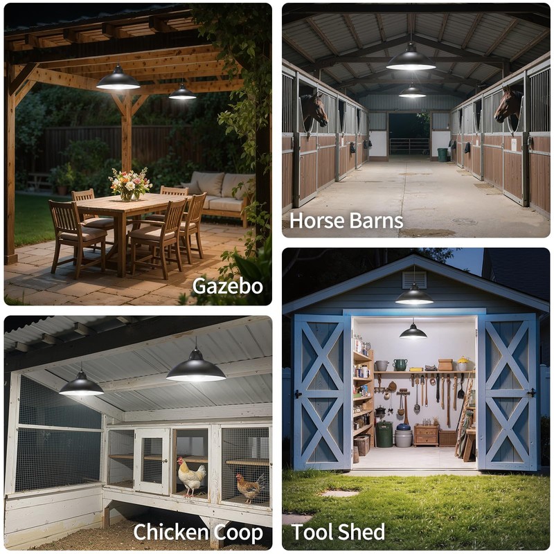 Lightonight Solar Pendant Lights IP65 Weatherproof Dusk to Dawn Solar