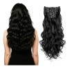 Extensiones De Cabello De Pelo Ondulado Cortinas Clip 6 Pzs