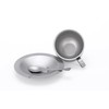 Keith Titanium Ti3601 Double-Wall Coffee Cup with Saucer and Spoon