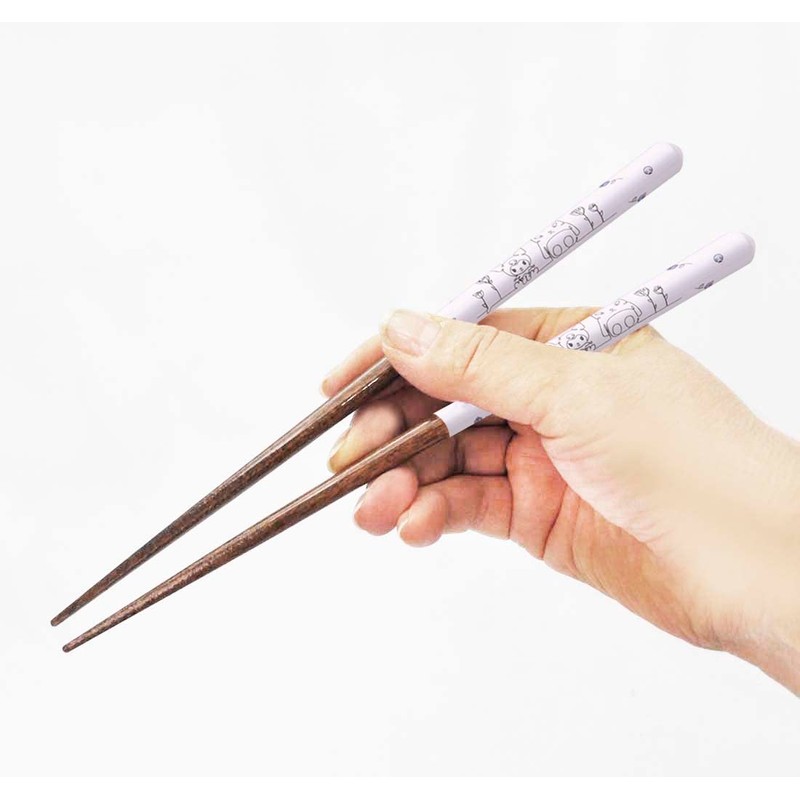 Skater Painted Chopsticks, 21cm, Kuromi, Sanrio Line Design ANN4SQ-A