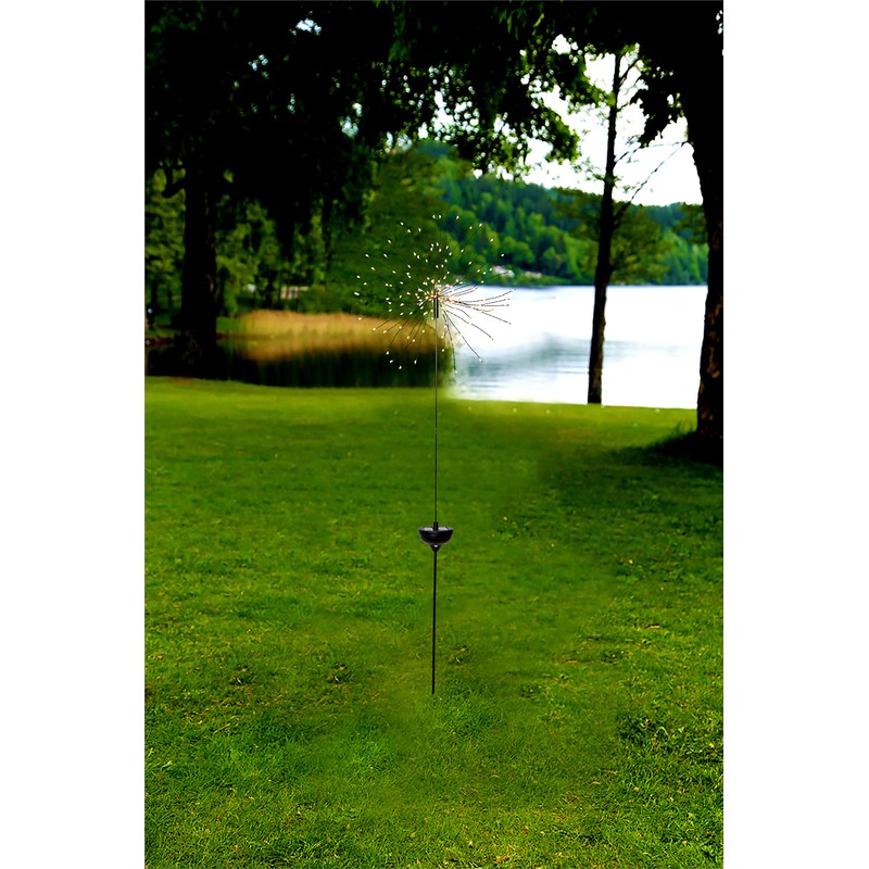 Star Firework Solar Pole Black 100 x 26 cm