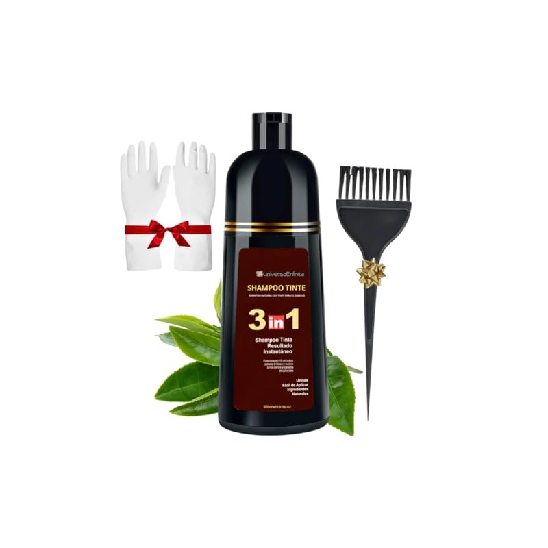Kit Cepillo p/ aplicación de tinte, Shampoo tinte con jengibre