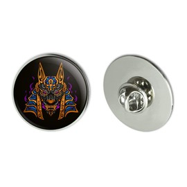 Anubis Egyptian Jackal God of Death Metal 1.1" Tie Tack Hat Lapel Pin Pinback