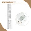 Freestanding Slim Wood Minimalist Bathroom Cabinet Painted Finish 12-Inch Width