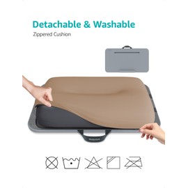 Lap Desk, Lap Desk for Laptop with Cushion, Laptop Lap Desk,Fits up to 17 in Laptop,Removable and Washable,Laptop Desk for Bed,Couch, Home Office,Coffee,ISTUDYNITURE(Large)