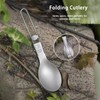 KEITH Titanium Folding Spoon Outdoor Camping Tableware Titanium Cutlery