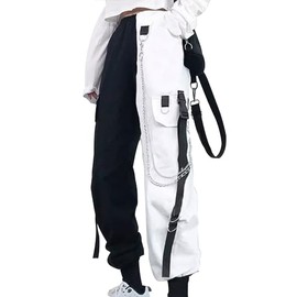 Emo Clothes for Women,Alternative Clothes,Punk Clothes for Women,Punk Clothing,Alternative Clothes for Women,Punk Pants,alt Clothing,Kpop Concert Outfit,Punk Rock,Gothic Pants for Women Black White