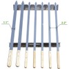 GOUTIME Stainless Steel Shish Kabob Skewer Rack with Storage Bag,