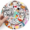 Pack of 50 Chef Stickers for Bumper, Motorcycle, Fridge, Laptop,