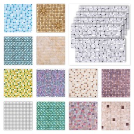 Decorative Panels Made of PVC - Decorative Wall Panels with 3D Look as Wall Cladding - Mosaic Look (1 Panel Economy Pack 956 x 480 mm) Decoration for Kitchen and Bathroom