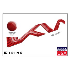 BDTrims Domed 3D Raised Letters Compatible with Sorento 2022-2024 Models - Front & Rear Sets (Red Carbon)