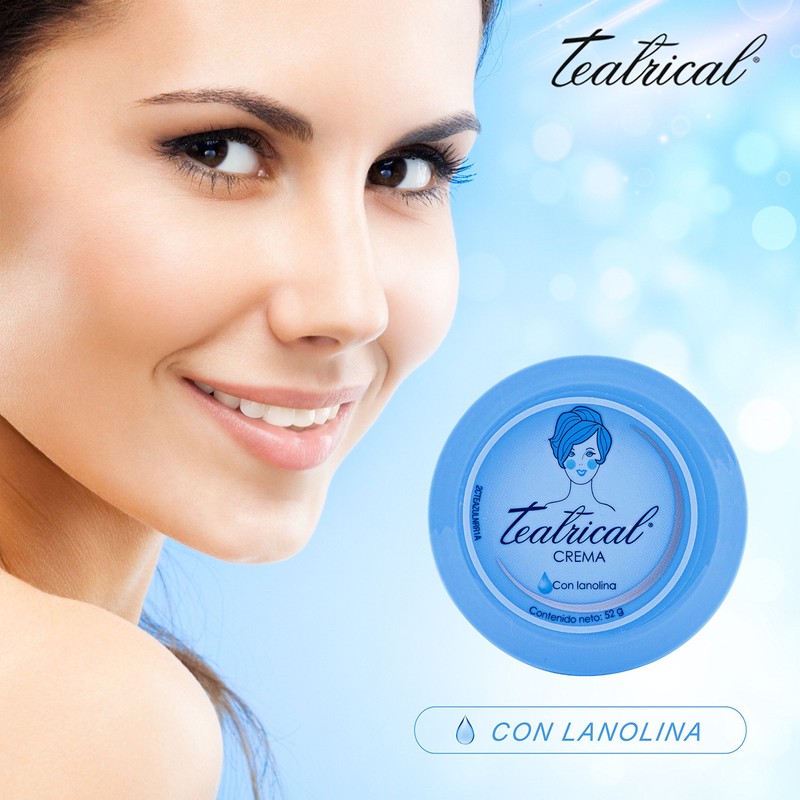 TEATRICAL - Crema Facial con Lanolina. Tarro con 52ml.