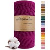 goldmariechen® Premium Macrame Yarn (Berry) | 3 mm x 100