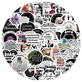 50 Pcs Dark Romantic Vinyl Stickers,Dark Graffiti Stickers,Vinyl Waterproof Sticker for Kids Teens Girls,for Phone Laptop Bottles Skateboard Computer Phone Luggage Guitar Gifts Sticker