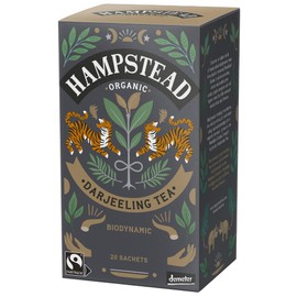 Hampstead Organic Pure Darjeeling 20 Teabags (Pack of 4 Total 80 Teabags) | Plastic Free | 100% Organic
