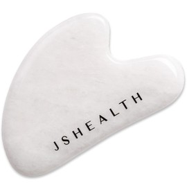 JSHealth Gua Sha Facial Tools - Face Massager Skin Care Set - Jade Gua Sha Stone Facial Massager, White