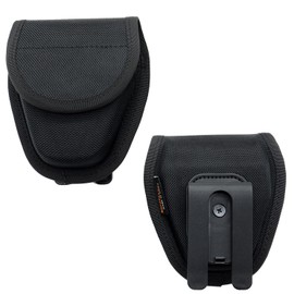 ROCOTACTICAL Molded Handcuff Case w/360 Degree Rotating Belt Clip, Hidden Snap Police Cuff Case for Law Enforcement