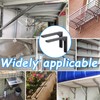 2pcs Heavy Duty Shelf Bracket, Black Wall Mount Stainless Steel