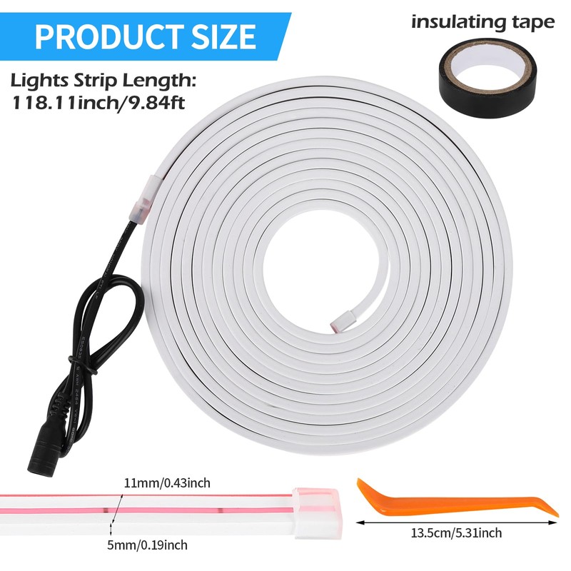Car LED Strip Lights - Trunk Cargo Ambient Lighting, White