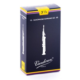 Vandoren Traditional Soprano Saxophone Reeds - Box of 10 - Strength 3.5