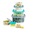 FiNeWaY 7pc Nesting Stackable Food Storage Containers Box With Airtight