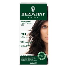 Herbatint Herbatint Natural Permanent Herbal Hair Color Gel 3N Dark Chestnut - Organic Herbal Ingredients - Dermatologically Tested - Ammonia-Free, Resorcinol-Free, Parabens-Free, Vegan - 135 mL
