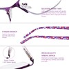 FONHCOO Bifocal Reading Glasses for Women, Metal Spring Hinge Blue