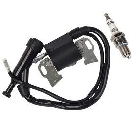 Carkio Pack of Ignition Coil + Spark Plug Compatible with Honda Gx240 Gx270 8hp 9hp Engine Lawn Mower New