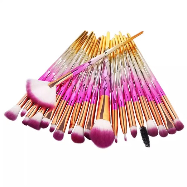 20 PCS Eye Make-up Brushes Diamond Unicorn Eyeshadow Eyebrow Blending