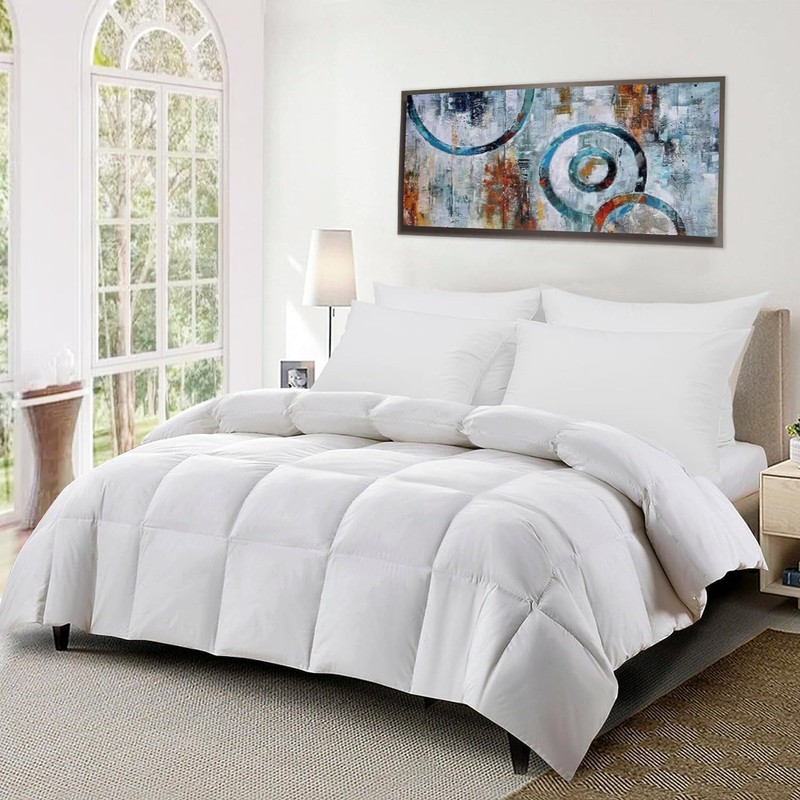 Gooeb Flat Bed Pillows Queen Size Set of 2 Soft