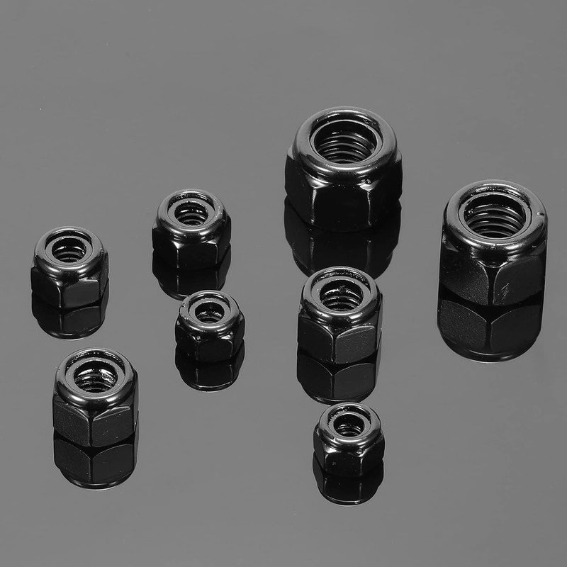 Hmevsafinect Hex Lock Nuts - M8 x 1.25mm Carbon Steel