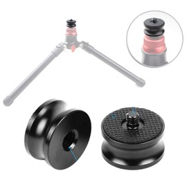 (2 Packs) 3/8" Female to 1/4" Male Thread Screw Mount Metal Adapter, 3/8 inch - 1/4 inch Tripod Plate Screw, Aluminum Alloy, Rubber Gasket
