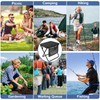 Portable Folding Camp Stool with Side Pocket, Lightweight Foldable Camping