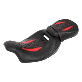 Driver & Passenger Seat fits for Harley Davidson Touring and Tri Glide models 2009-2023, for Road King Street Glide Road Glide Electra Glide models,Red