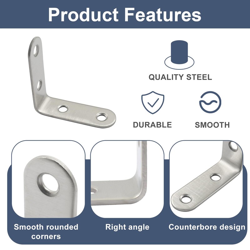 AKVIBG 20 Pack L Bracket, 2x2 Inch Corner Braces Stainless