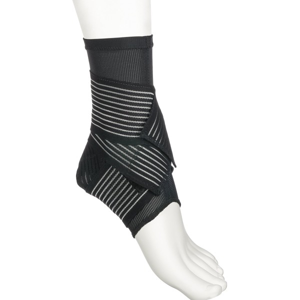 Cramer Products, Inc Active Ankle 329 Ankle Brace, Ankle Compression Sleeve with Straps for Men & Women, Braces for Volleyball, Football, Basketball, Rugby, Protection & Sprain Support, Black, Medium