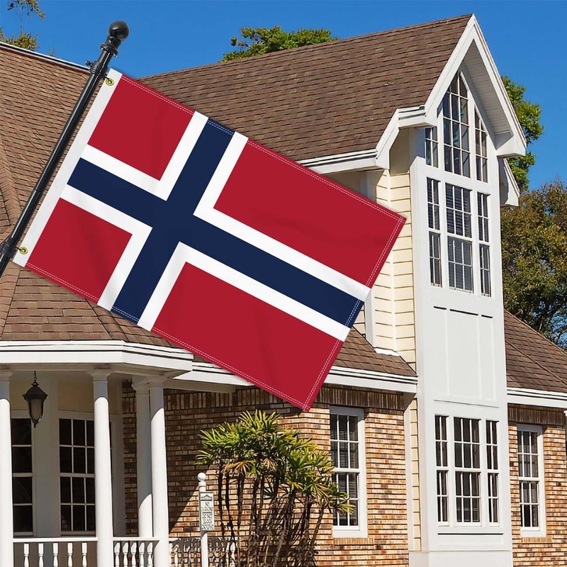 Große 60×90 CM Norwegen Flagge, 2×3FT Medium 150D Norwegisch banner,Strapazierfähige