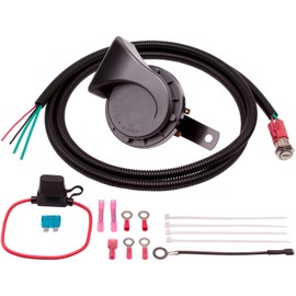 FARBIN Polaris Horn Kit 12v DC Auto Snail Horn Kit with White Lighted Horn Button,Compatible with ATV,UTV,RZR,Arctic Cat Wildcat,Kawasaki Teryx,Yamaha Rhino,etc