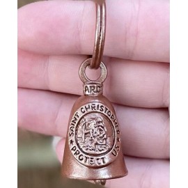 Guardian SAINT CHRISTOPHER Guardian® Bell IN COPPER Motorcycle  Biker Harley