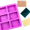 Molde de Silicon grado alimentario Con 6 cavidades de relieve