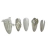 Innocent and sophisticated handmade nail tips - midi long oval