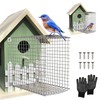 Tryly 2Pcs Bluebird House Protector Guards, Stainless Bird House Entrance,Designed