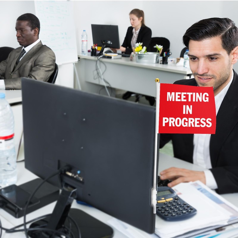 SmoothNovelty 6 Pack Double Sided Desk Sign Flag Office Privacy