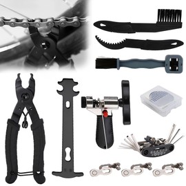 XSQD 11 Piece Set Bicycle Chain Tools, Bike Chain Removal Tool（with 3 Pairs Bicycles Missing Link）, Suitable for Mountains, Travel, Highways, Racing Bikes, Chains Maintenance and Cleaning Tools