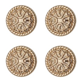 10Pcs 20mm Three-dimensional Pattern Hand-sewn Buttons for Blazers, Uniforms, Jackets DIY Crafts Sewing Decoration (Gold)