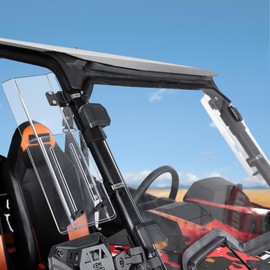 KEMIMOTO 2PC Wind Deflector Kit for Side Wings – Suitable for 1.5-2.2 Inch Circular Roll Bars on UTVs, Compatible with Polaris RZR, Can-Am, Maverick – Wing Vent Deflectors