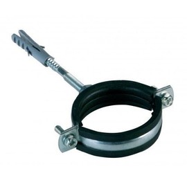 Anti Vibration Single Metal Pipe Clips Clamps Rubber Lined for 58-65mm Pipes (2" BSP)